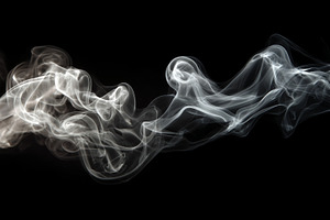 Delicate swirls of white smoke flow, a Background Photo by MistyDay