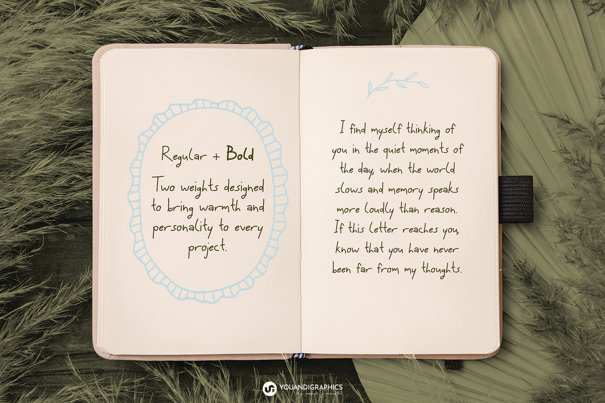 Little Note Handwritten Font Duo, a Handwritten Font by Youandigraphics (Photo 9 of 11)