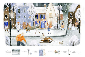 A Walk In Winter Watercolor Set