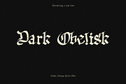 Dark Obelisk Gothic Blackletter Font, a Blackletter Font by Ashiya Pixel (Thumbnail 1 of 6)