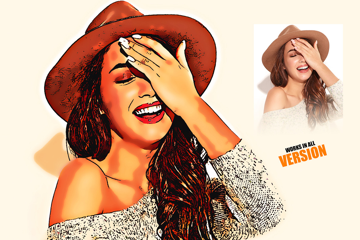 Raw Cartoon Maker Photo Effect, an Action Add-On by DesignCave