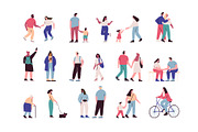 Vector Crowd People bundle, a Person Illustration by Vector_Art (Thumbnail 1 of 11)