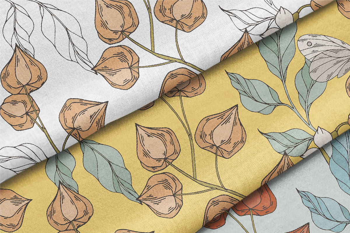 Seamless pattern with physalis, a Pattern Graphic by Elona Laff (Photo 3 of 5)