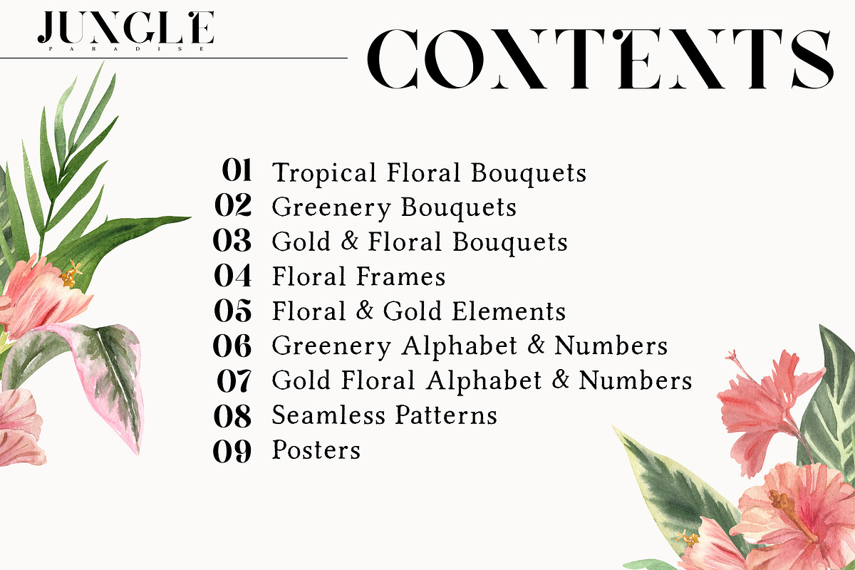 Jungle Paradise Pink Tropical Floral, a Decorative Illustration by Catch the Dream Art (Photo 2 of 17)