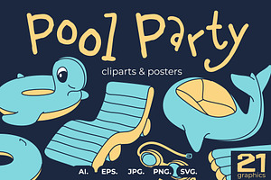 Pool Party - Summer Vector & Posters