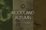 Woodland Autumn Backgrounds Pack, a Background Graphic by Art's and patterns (Thumbnail 2 of 12)