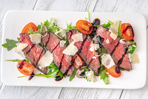 Italian beef tagliata salad, a Food & Drink Photo by Alexander Prokopenko