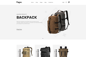 Backpack ECommerce Template - Payne