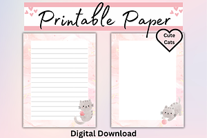 Cute Kittens Stationery Printable