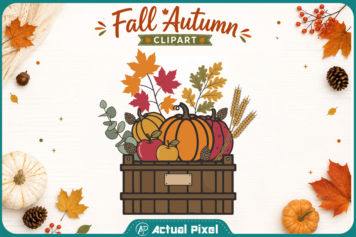Fall Autumn Clipart Bundle, a Seasonal Illustration by Actual Pixel (Photo 7 of 21)