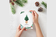 Watercolor Modern Christmas, a Seasonal Illustration by LeriaArt watercolor (Thumbnail 7 of 17)