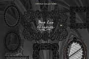 Vintage Black Lace Frames & Doilies, an Object Graphic by Lana Elanor (Thumbnail 15 of 20)