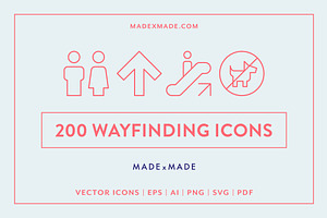 Wayfinding Line Icons, an Outline Icon by Made by Made