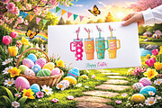 Happy Easter Cup PNG Sublimation, an Illustration by Black Bird Studio (Thumbnail 3 of 3)