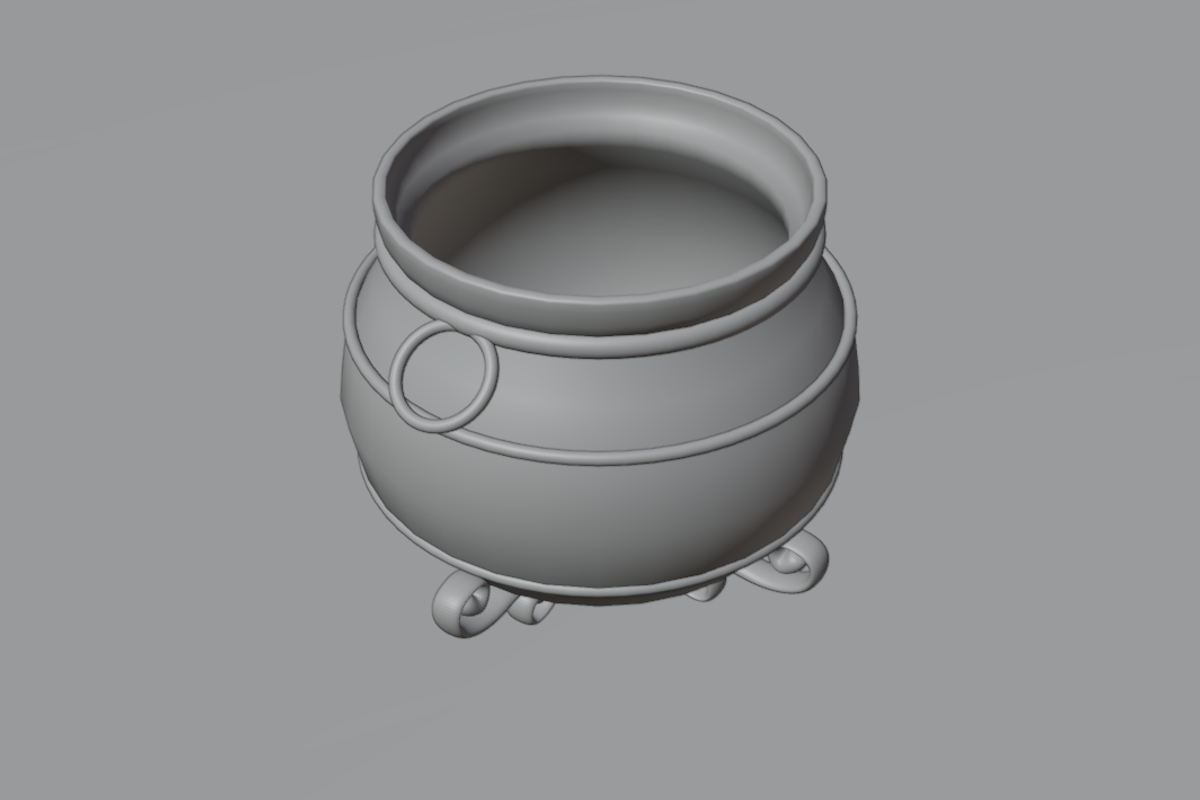 3D Iron Cauldron Medieval, an Object 3D Model by Dudukbersama (Photo 2 of 2)