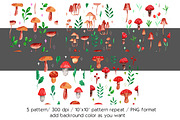 Cozy watercolor clipart & patterns, a Seasonal Illustration by Yelloo Fish (Thumbnail 9 of 15)