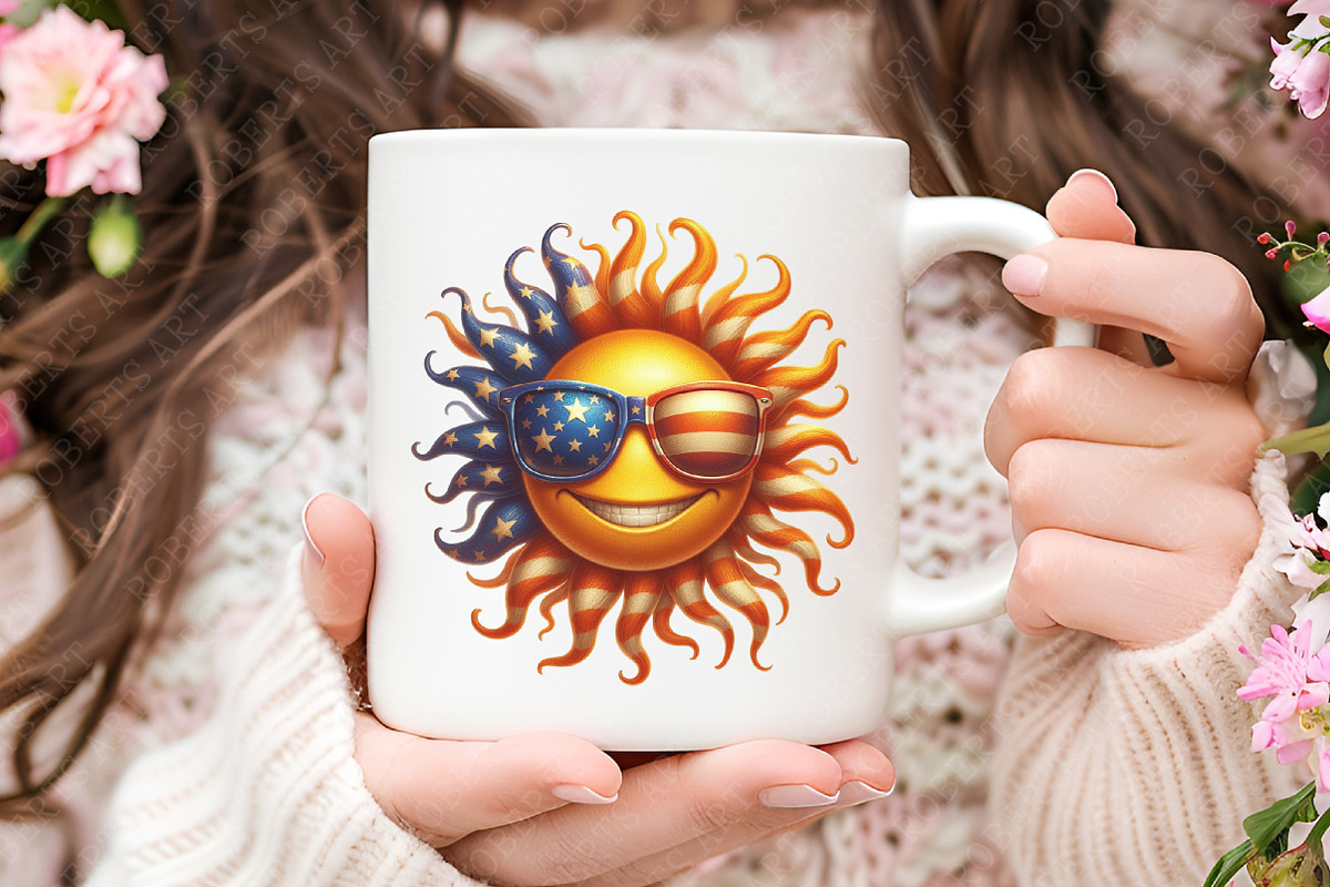 Groovy 4th of July Sublimation Clipa, an Illustration by RobertsArt (Photo 4 of 7)