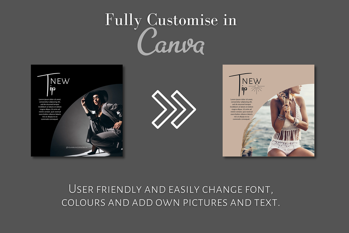 DARK MINIMAL INSTAGRAM TEMPLATE, a Social Media Template by Faytemplates (Photo 7 of 8)