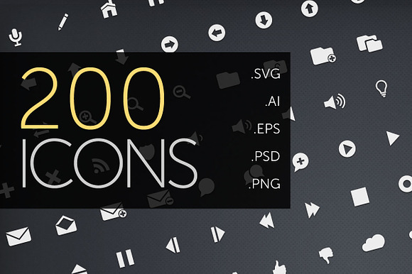 Hipcons 200 Icon Pack With Web Font