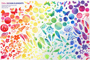 Watercolor Rainbow Patterns&Elements, a Pattern Graphic by PenguinArtStudio (Thumbnail 9 of 11)