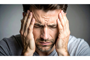A man with hands on head showing, a Person Photo by Igor Tichonow