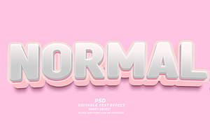 Normal PSD 3D Editable Text Effec