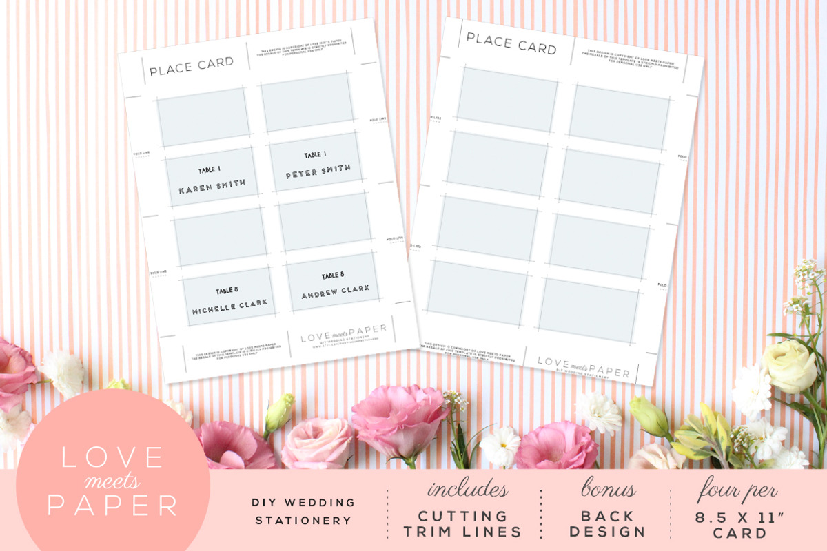 Table Name Place Card  PC2005, a Card Template by Love Meets Paper (Photo 2 of 2)