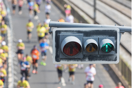 Traffic light in the foreground -, a Sports & Recreation Photo by Barcelona_dreams