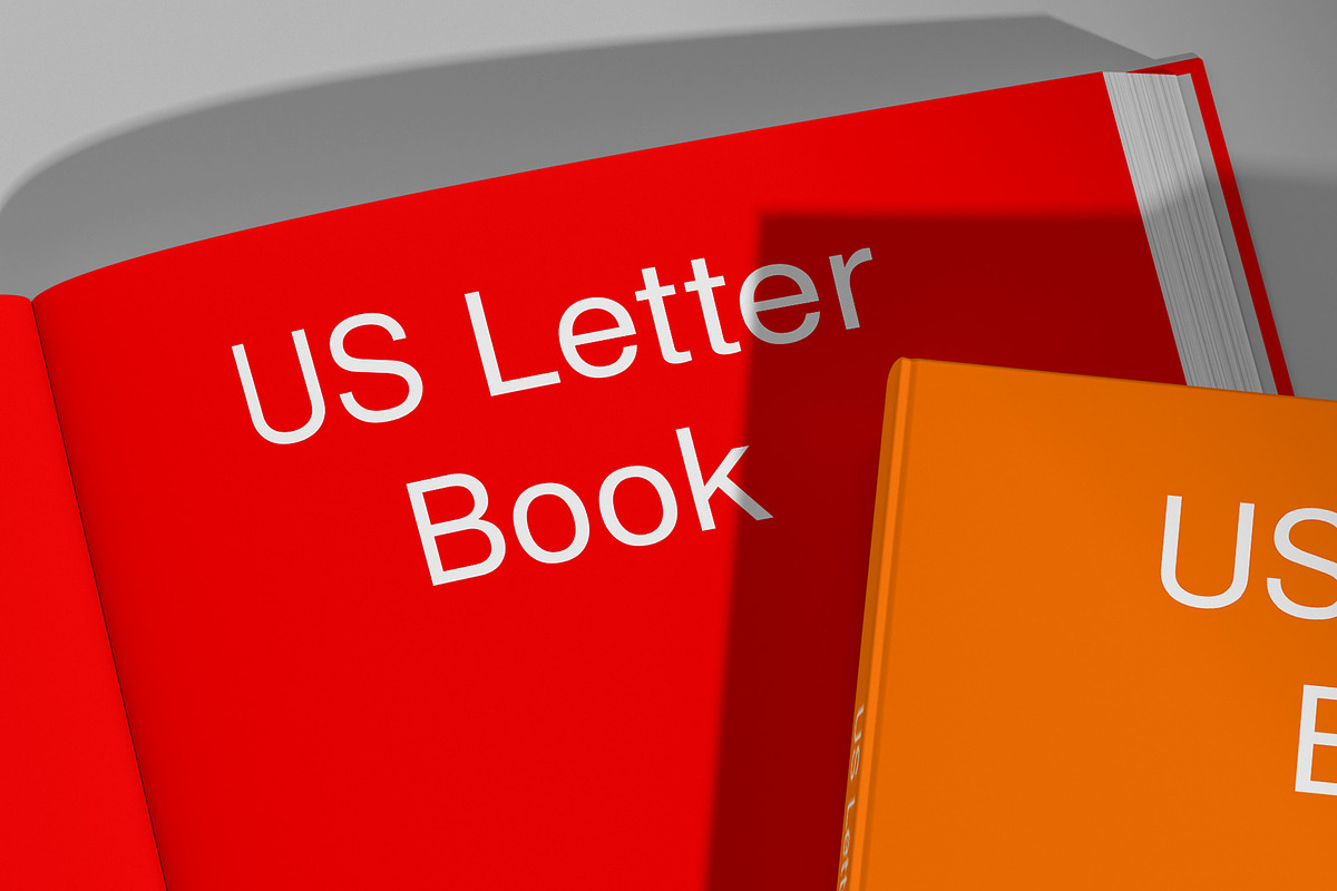 US Letter Book Mockup - 8 Views, a Books & Magazine Mockup by Illusiongraphic (Photo 23 of 23)