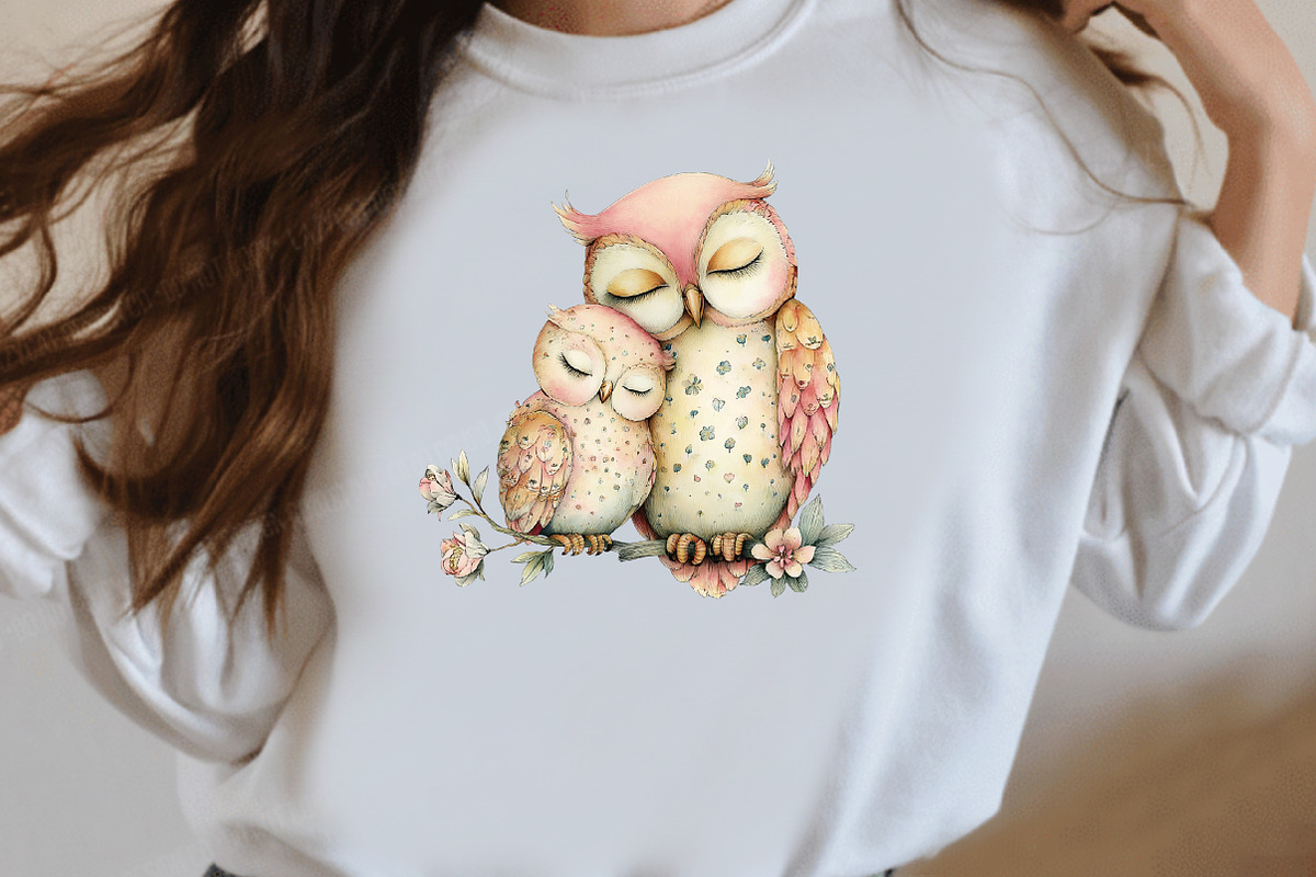 Whimsical Mother's Day owl Clipart, an Illustration by Designworld (Photo 6 of 7)