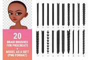 Braid Brushes for Procreate, a Brush Add-On by Genestro Shop (Thumbnail 2 of 3)