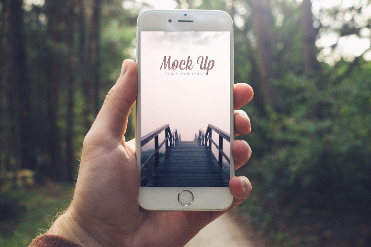 Hand on Smartphone - Mock Up, an iPhone Mockup by Foos (Photo 1 of 3)