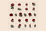 Vintage Dark Flower Lineart Logo Set, an Object Graphic by Artflorara (Thumbnail 3 of 8)