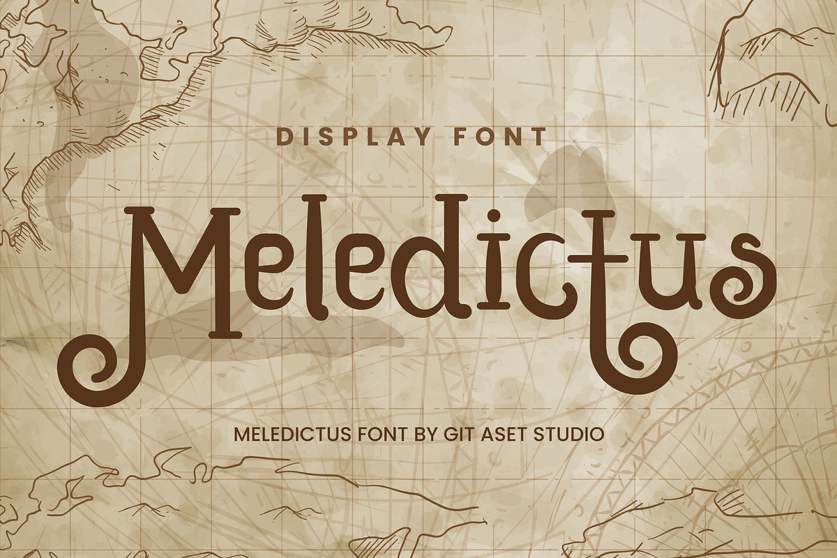 Meledictus Decorative Font, a Handwritten Font by gitasetstudio (Photo 1 of 5)