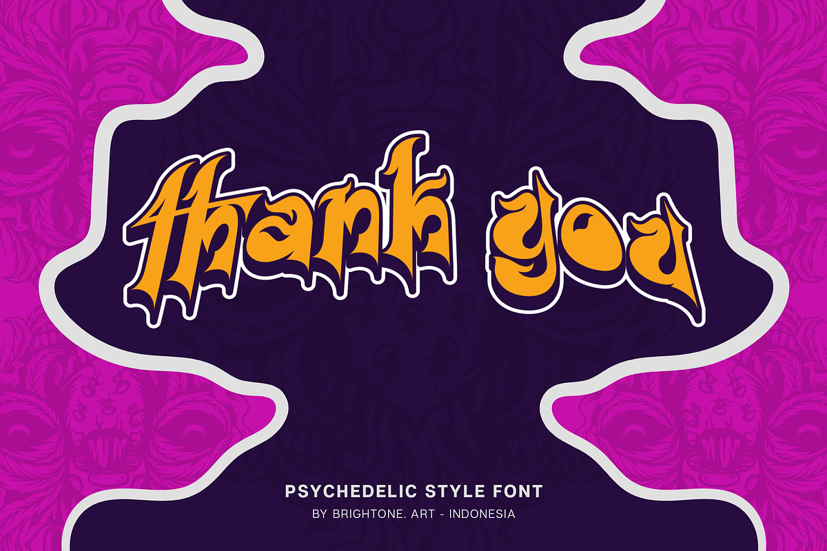 Tetradoth - Psychedelic Font, a Font by Brightone (Photo 9 of 9)