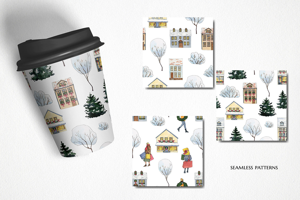 Watercolor winter wonderland bundle!, a Person Illustration by LyubovZaytseva (Photo 5 of 26)