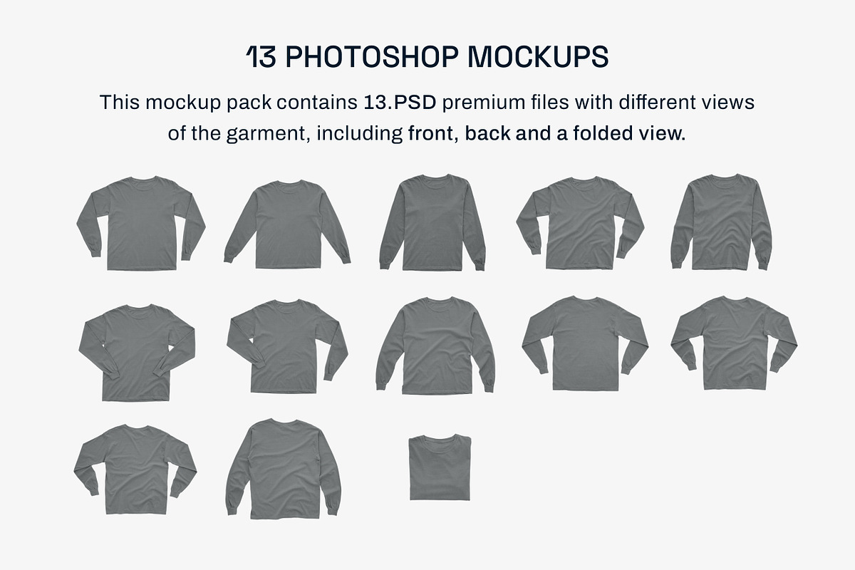 Comfort Colors Long Sleeve Mockups, a Shirt Mockup by GraphicHero (Photo 2 of 9)