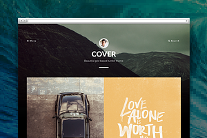 Cover tumblr theme, a Websites & App Template by Pixel Revel