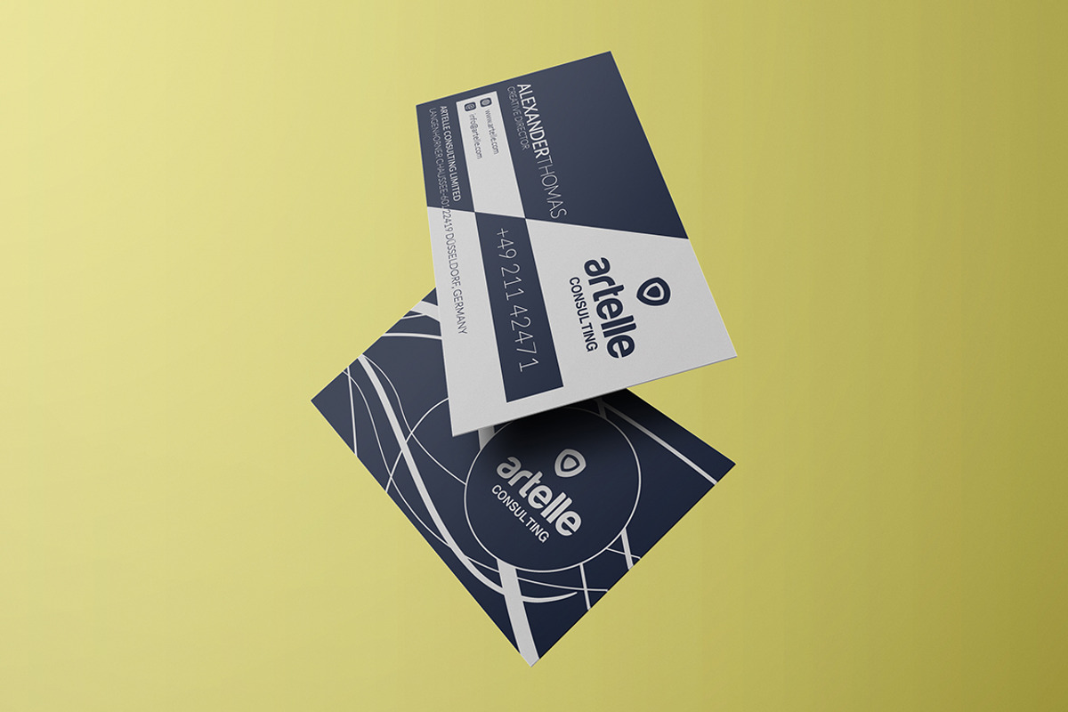 Dark Blue Business Card, a Business Card Template by Marvel (Photo 4 of 6)