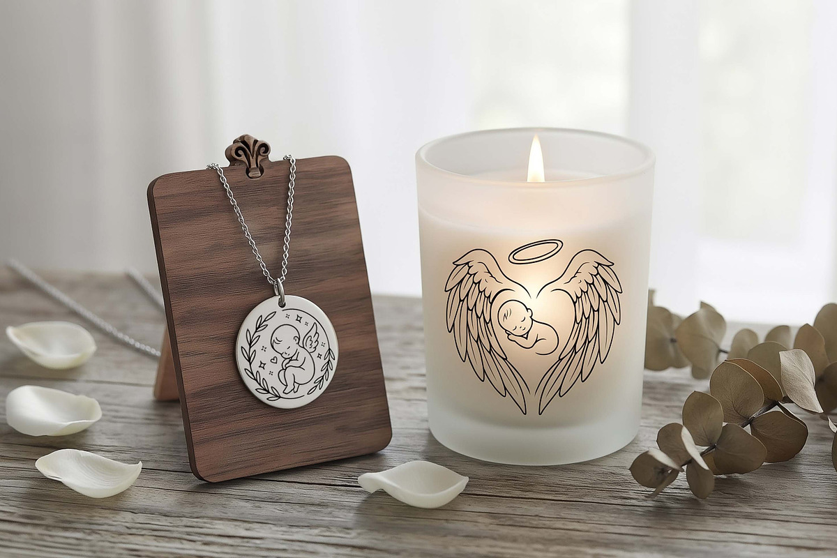 Angel Baby & Miscarriage Memorial, a Person Illustration by Pretty Meerkat (Photo 3 of 5)