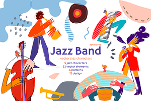 Jazz band modern characters