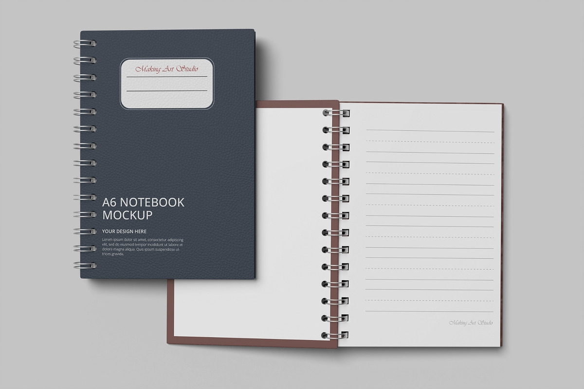 High Quality Notebook Mockup, a Books & Magazine Mockup by MA-KING_ART