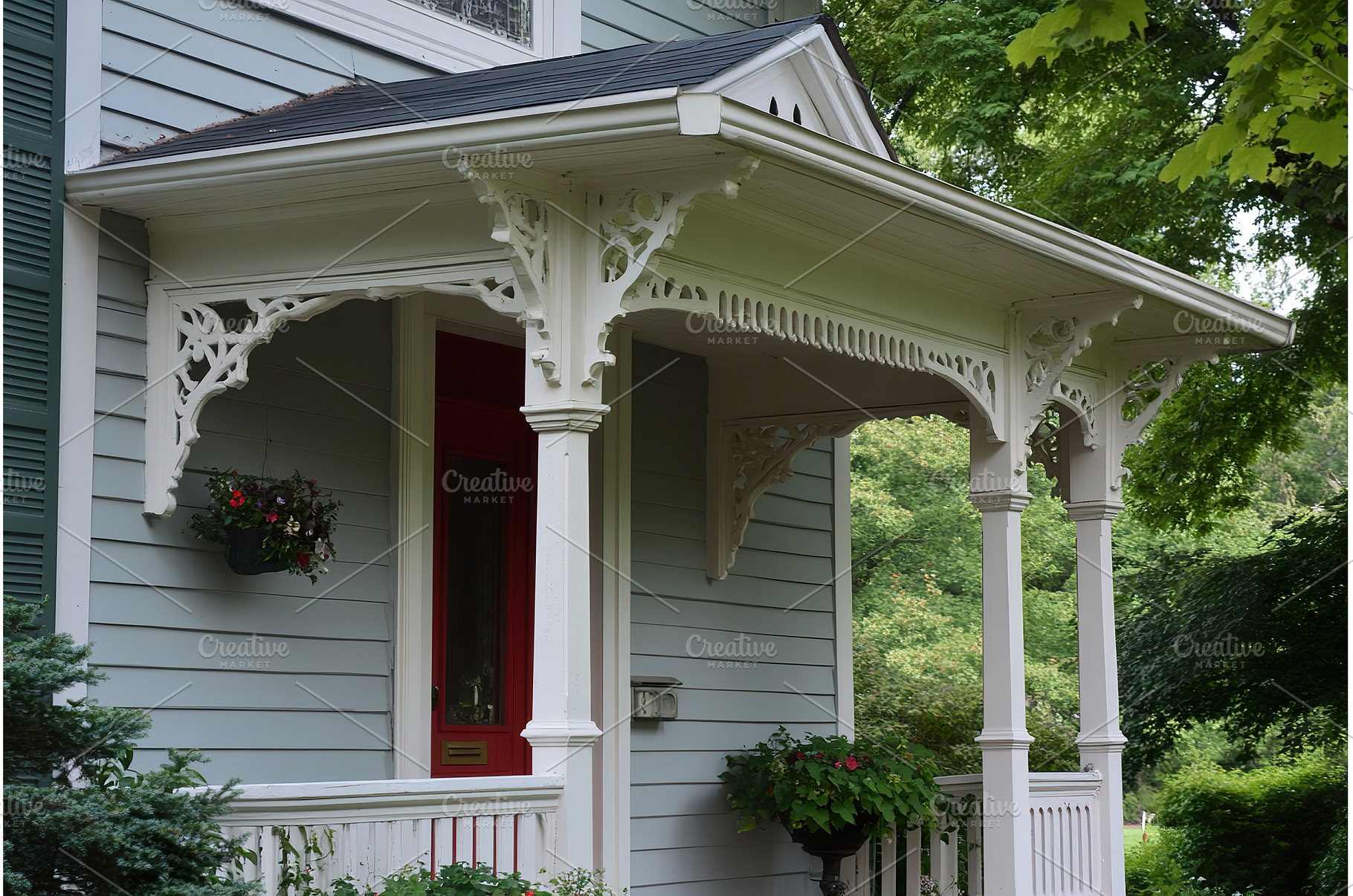 Charming victorian porch with, an Architecture Photo by Lermont51
