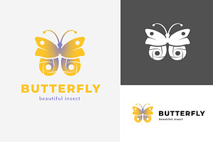 Minimalist Butterfly Logo Design Art