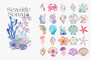 coastal watercolor clipart bundle, a Decorative Illustration by Patishop Art (Thumbnail 10 of 11)