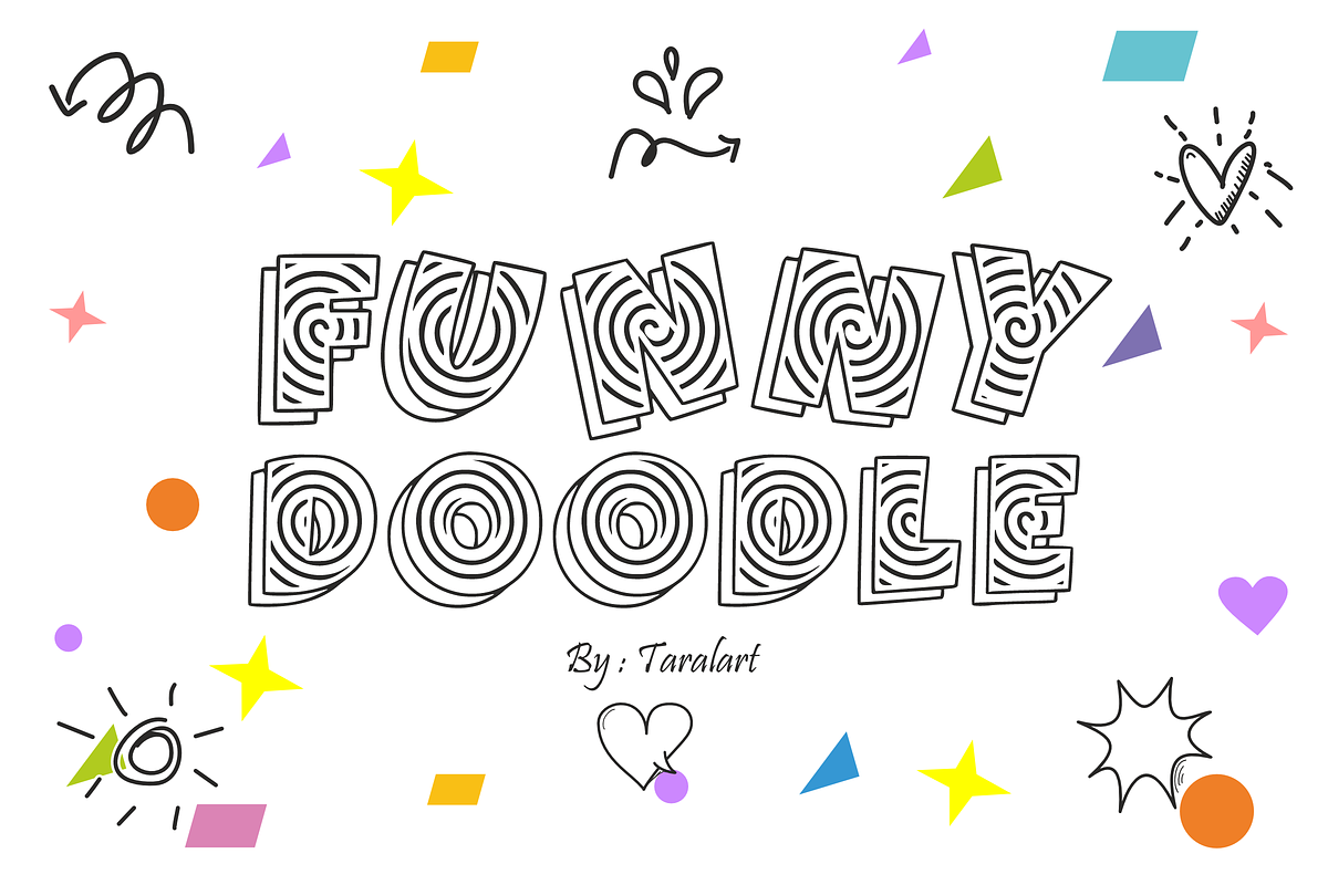FUNNY DOODLE- Playful Whimsical Font, a Sans Serif Font by KiddoGlyphs Studio (Photo 1 of 3)