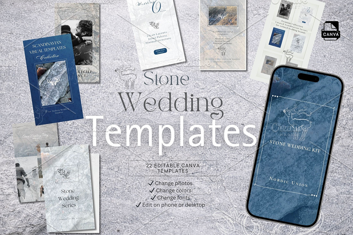 Scandinavian WeddingTemplates Bundle, a Social Media Template by Alisa Mikibith Art (Photo 16 of 23)