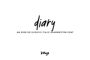 Diary — a Handwritten Font, a Sans Serif Font by Mix Fonts (Thumbnail 1 of 6)