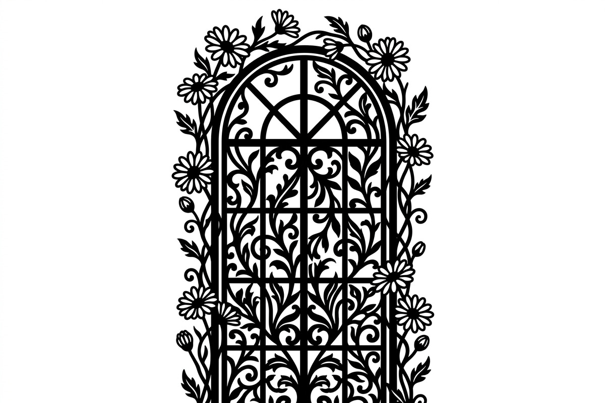 50 Floral French Window Ornament, a Decorative Illustration by Amazin_art (Photo 13 of 24)