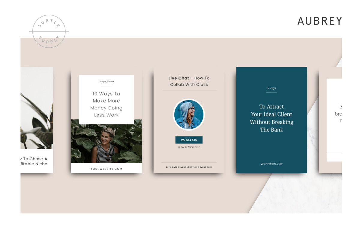 Aubrey - Pinterest Collection, a Social Media Template by SubtleSupply (Photo 5 of 5)